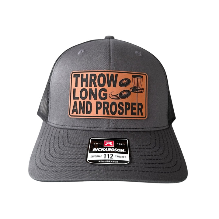 Funny Disc Golf Hat for Men, Throw Long and Prosper Trucker Hat, Richardson 112