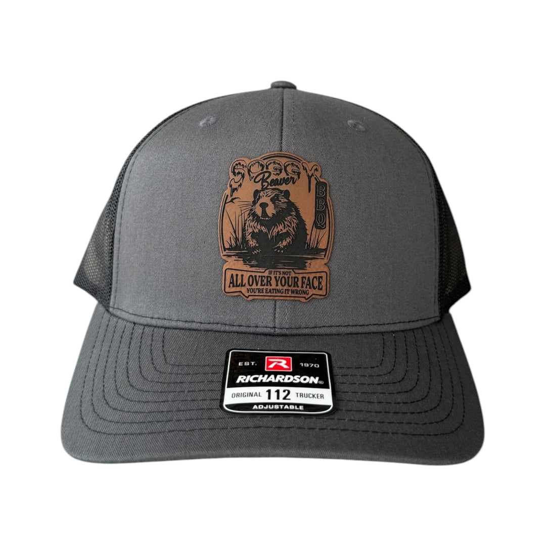 Soggy Beaver BBQ Funny Trucker Hat for Men, Inappropriate Father&