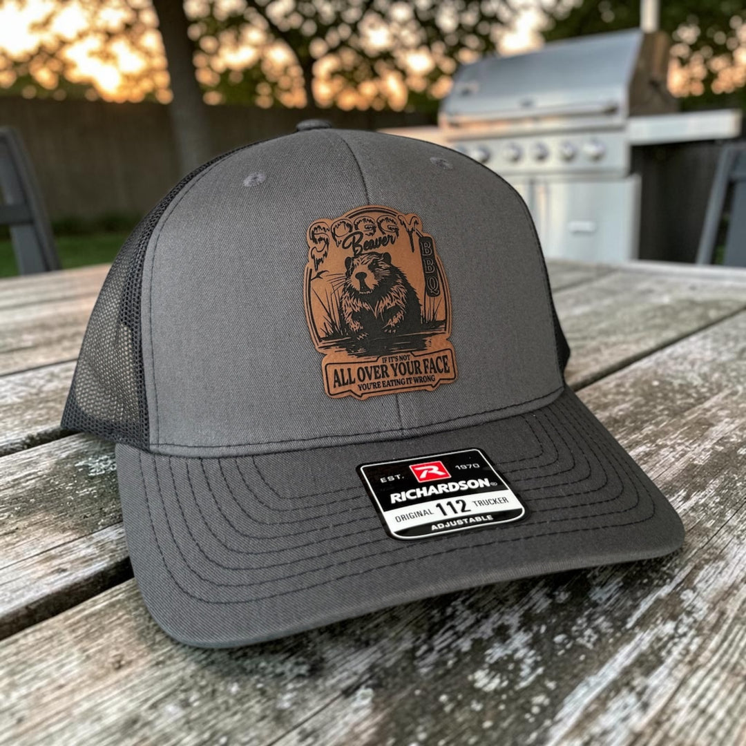 Soggy Beaver BBQ Funny Trucker Hat for Men, Inappropriate Father&