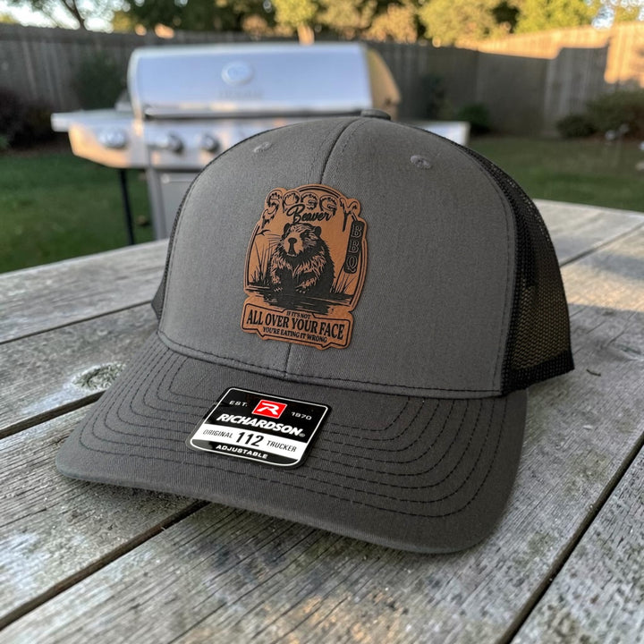 Soggy Beaver BBQ Funny Trucker Hat for Men, Inappropriate Father&