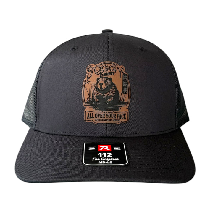 Soggy Beaver BBQ Funny Trucker Hat for Men, Inappropriate Father&