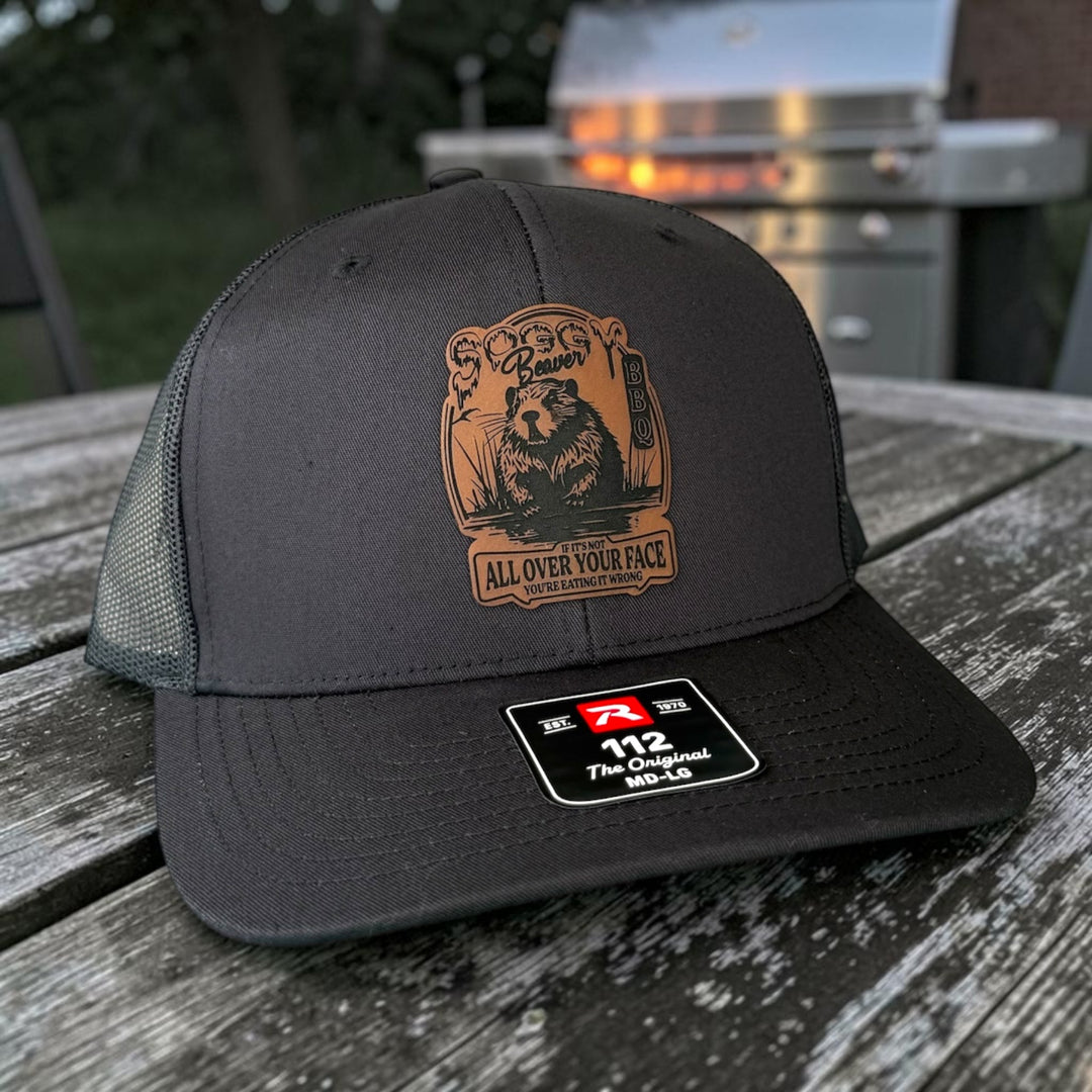 Soggy Beaver BBQ Funny Trucker Hat for Men, Inappropriate Father&