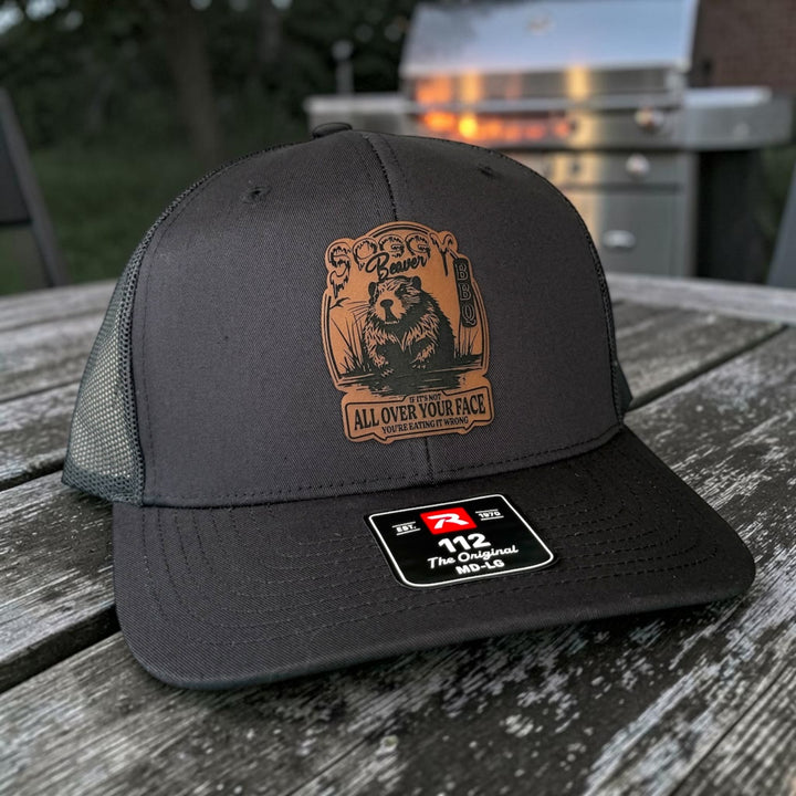 Soggy Beaver BBQ Funny Trucker Hat for Men, Inappropriate Father&