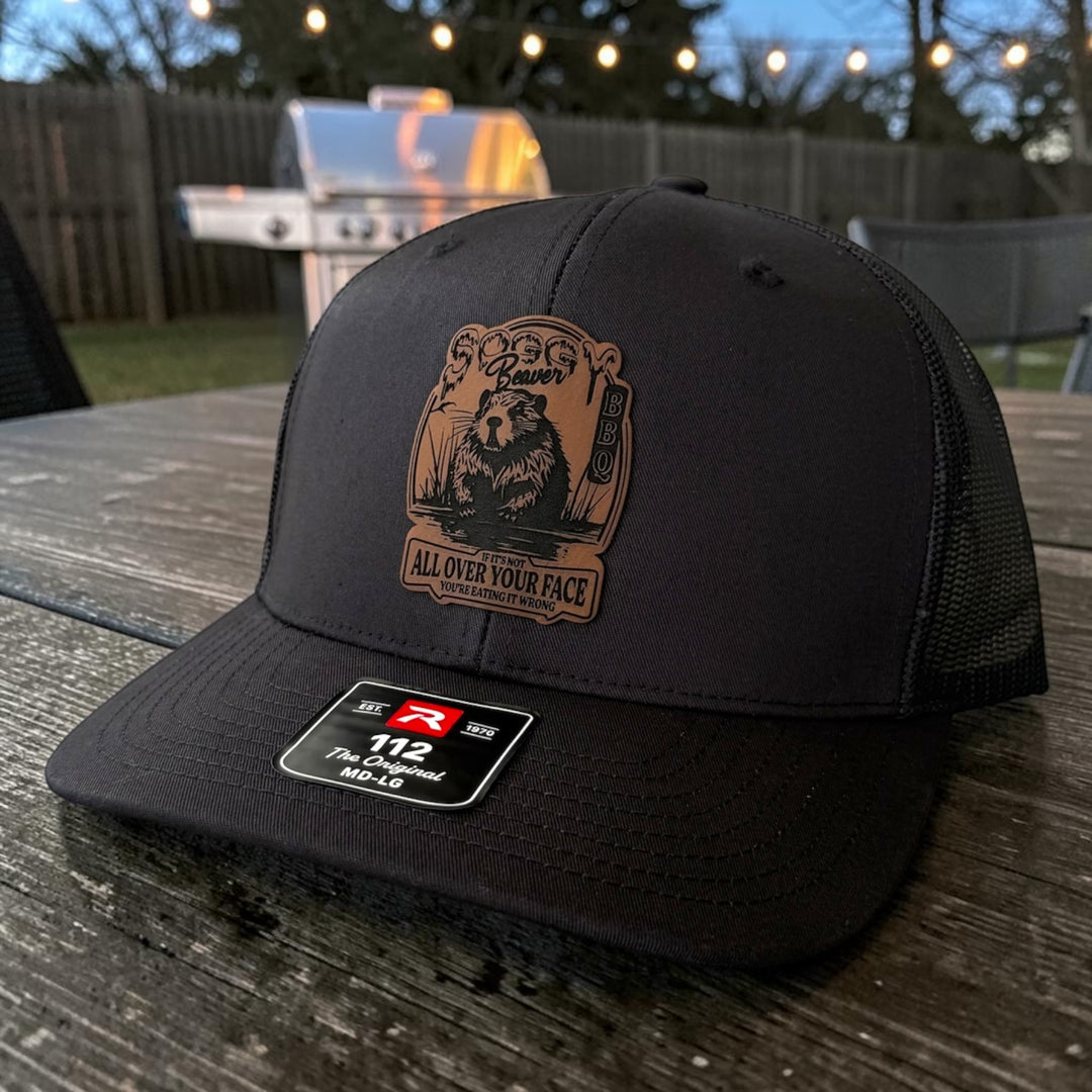 Soggy Beaver BBQ Funny Trucker Hat for Men, Inappropriate Father&