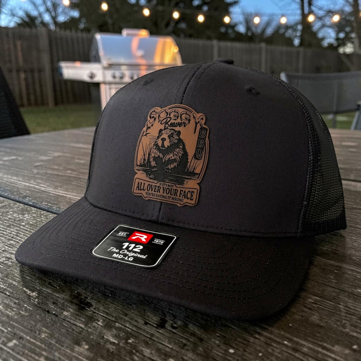 Soggy Beaver BBQ Funny Trucker Hat for Men, Inappropriate Father&