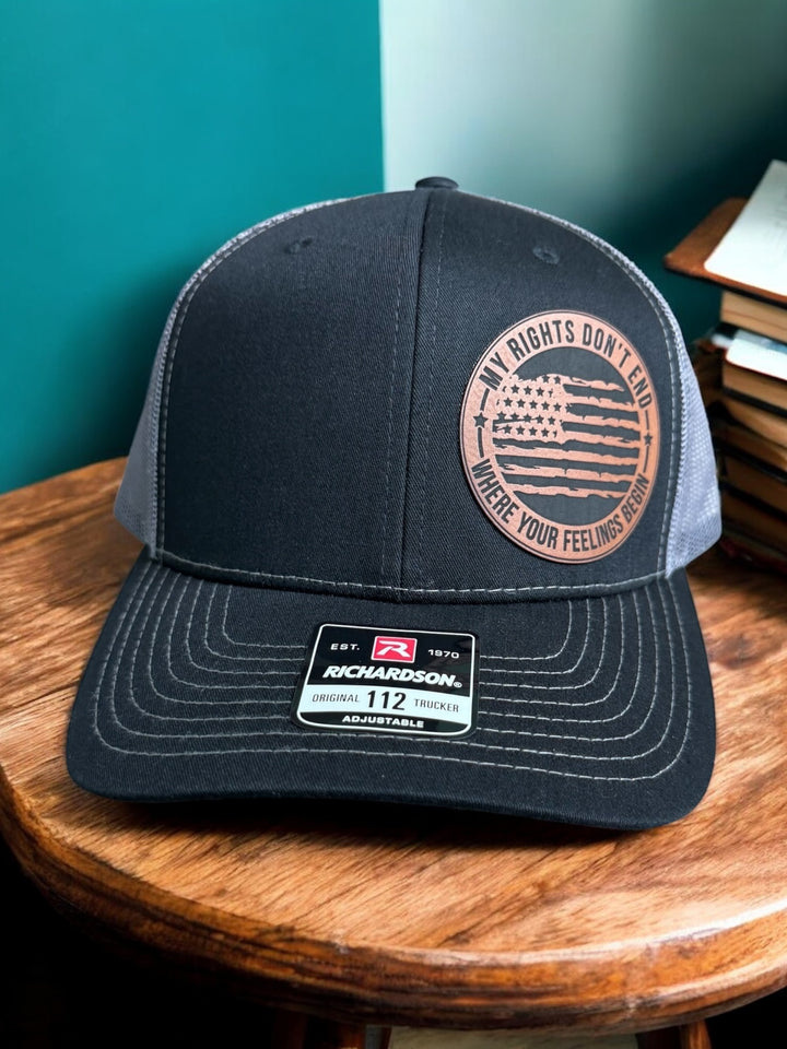 My Rights Don't End Where Your Feelings Begin Trucker Hat With Patch