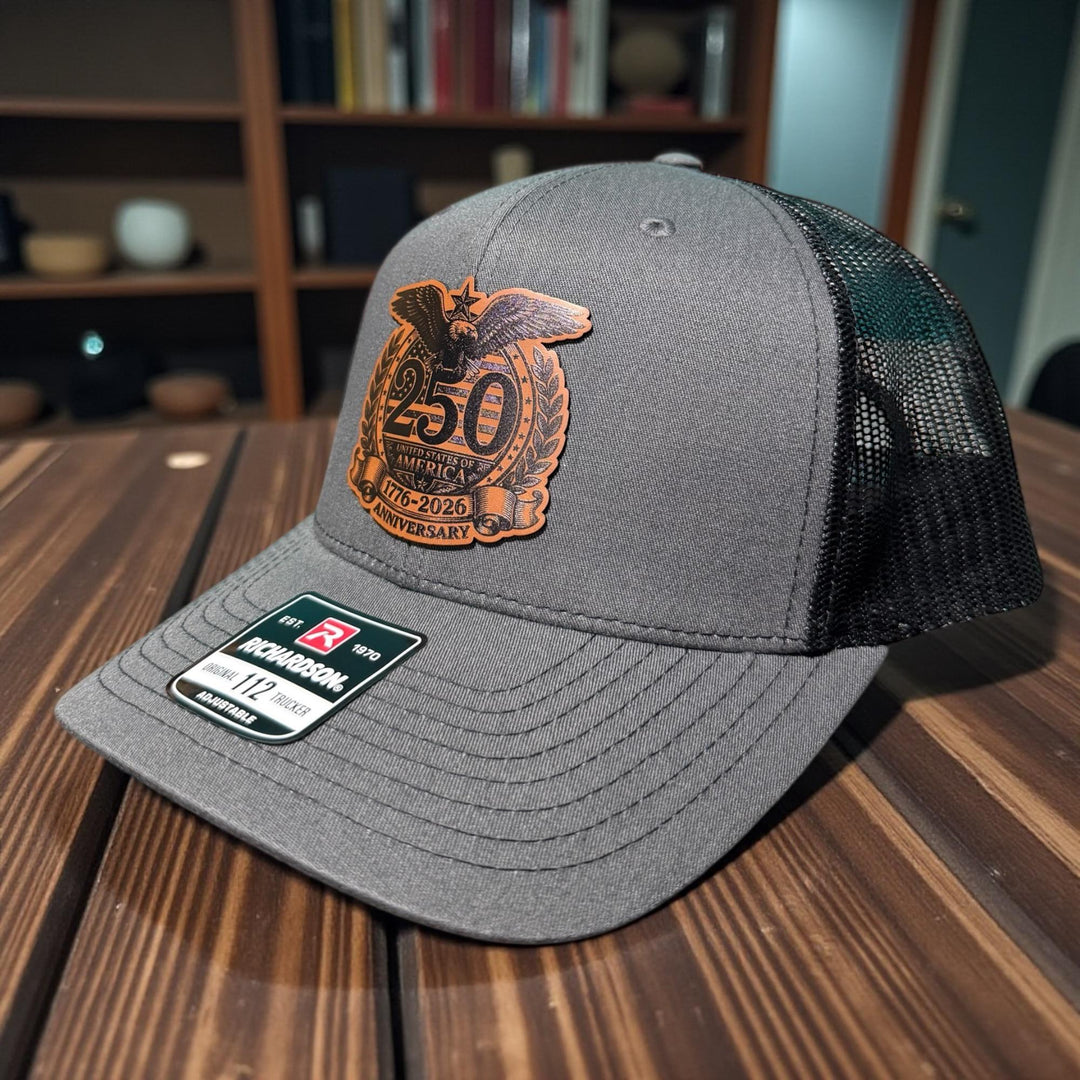 250th Anniversary 1776-2026 patriotic USA veterans hat by BubbleHead Ink