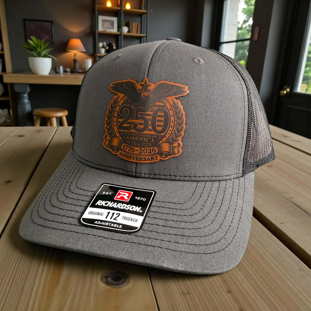 250th Anniversary 1776-2026 patriotic USA veterans hat by BubbleHead Ink