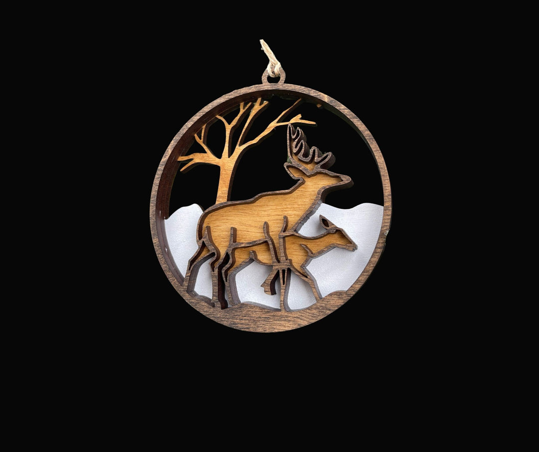 Bambi in the Making funny Christmas ornament by BubbleHead Ink