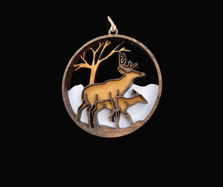 Bambi in the Making funny Christmas ornament by BubbleHead Ink