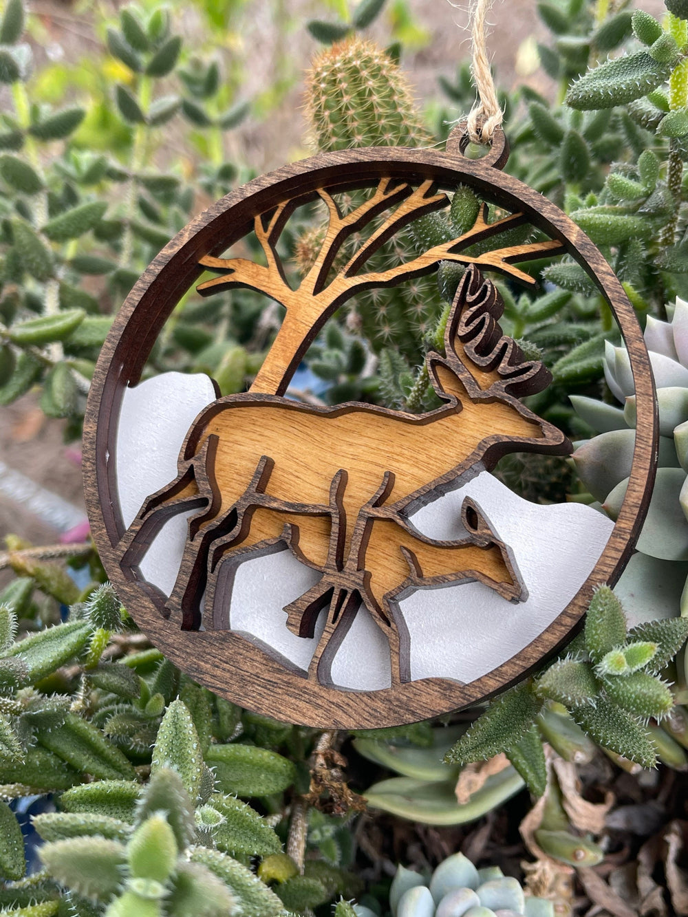 Bambi in the Making funny Christmas ornament by BubbleHead Ink
