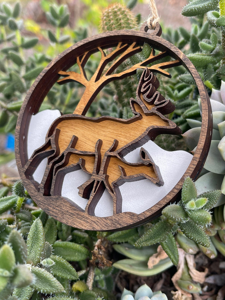 Bambi in the Making funny Christmas ornament by BubbleHead Ink