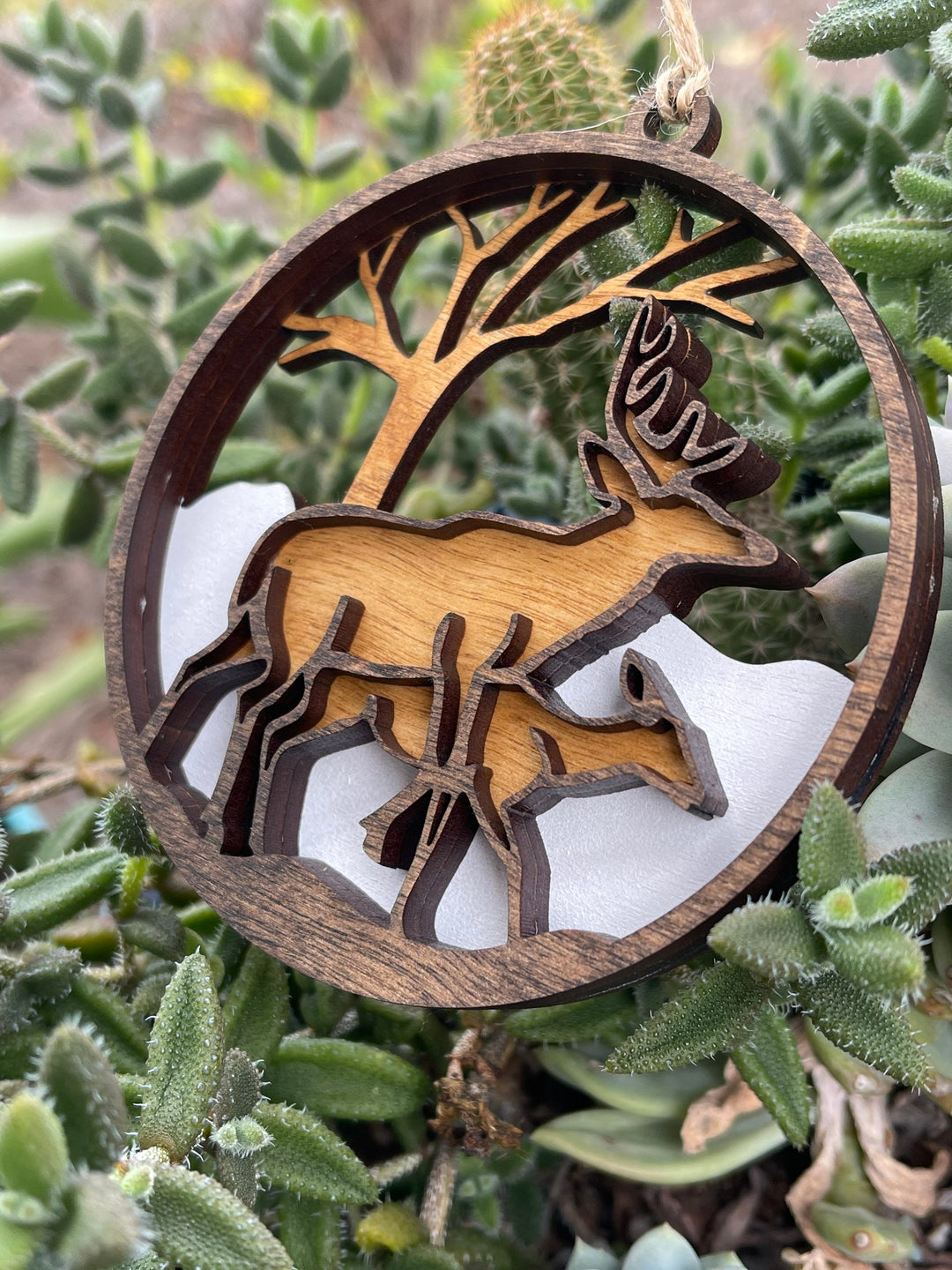 Bambi in the Making funny Christmas ornament by BubbleHead Ink