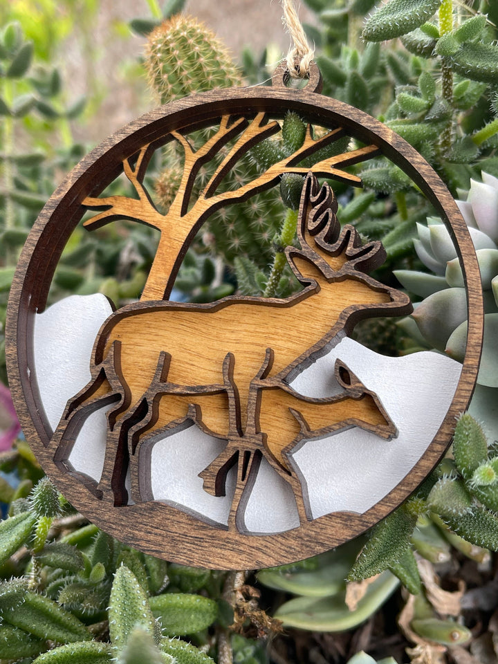 Bambi in the Making funny Christmas ornament by BubbleHead Ink