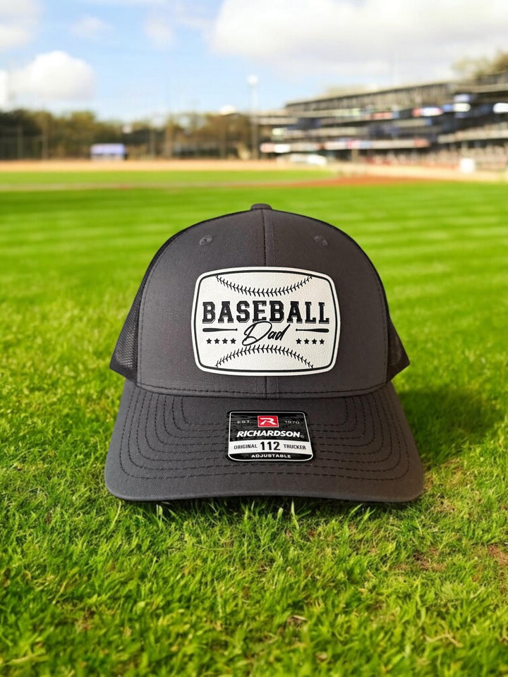 Baseball dad trucker hat by BubbleHead Ink