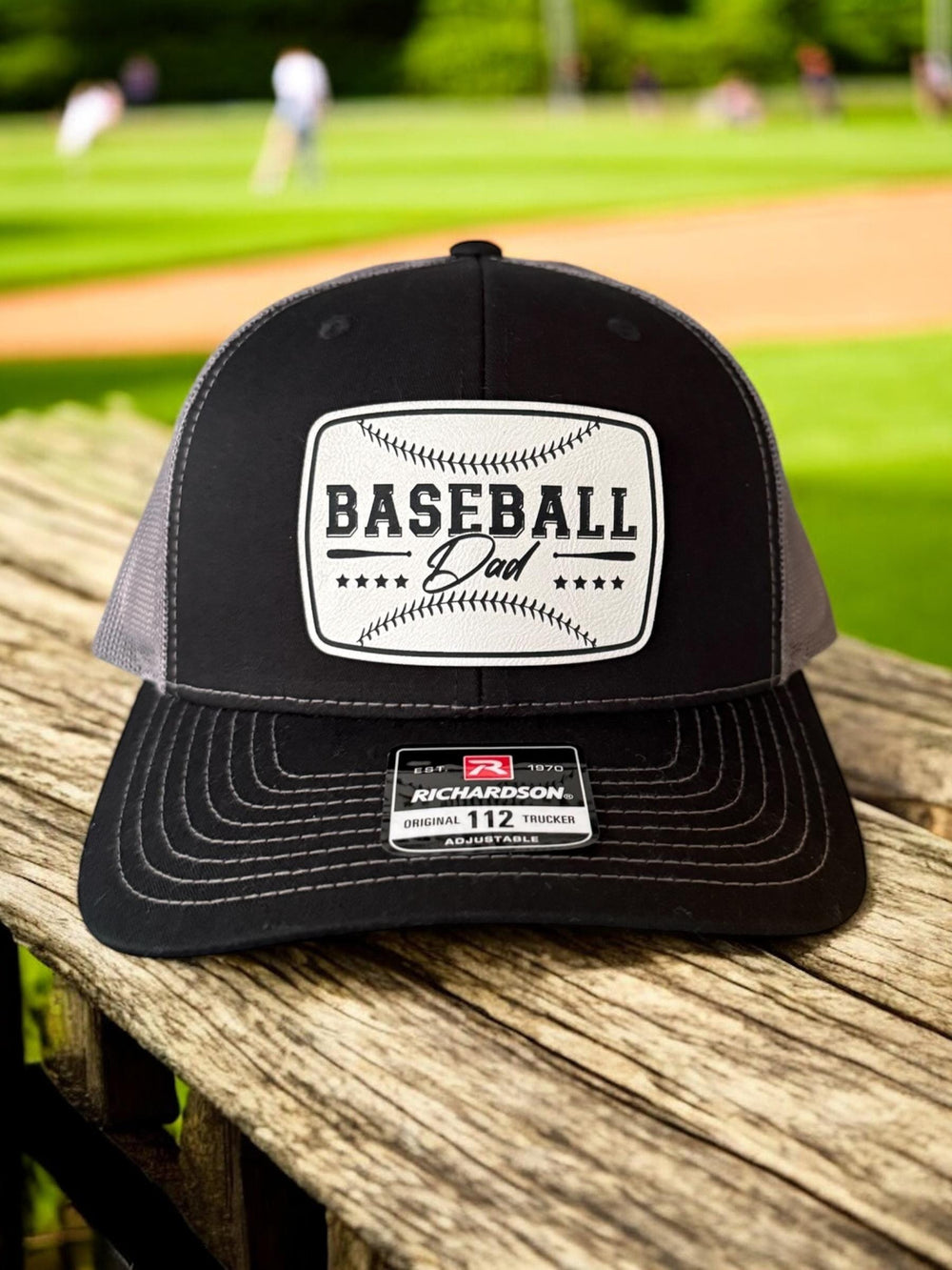 Baseball dad trucker hat by BubbleHead Ink