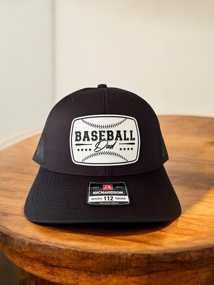 Baseball dad trucker hat by BubbleHead Ink