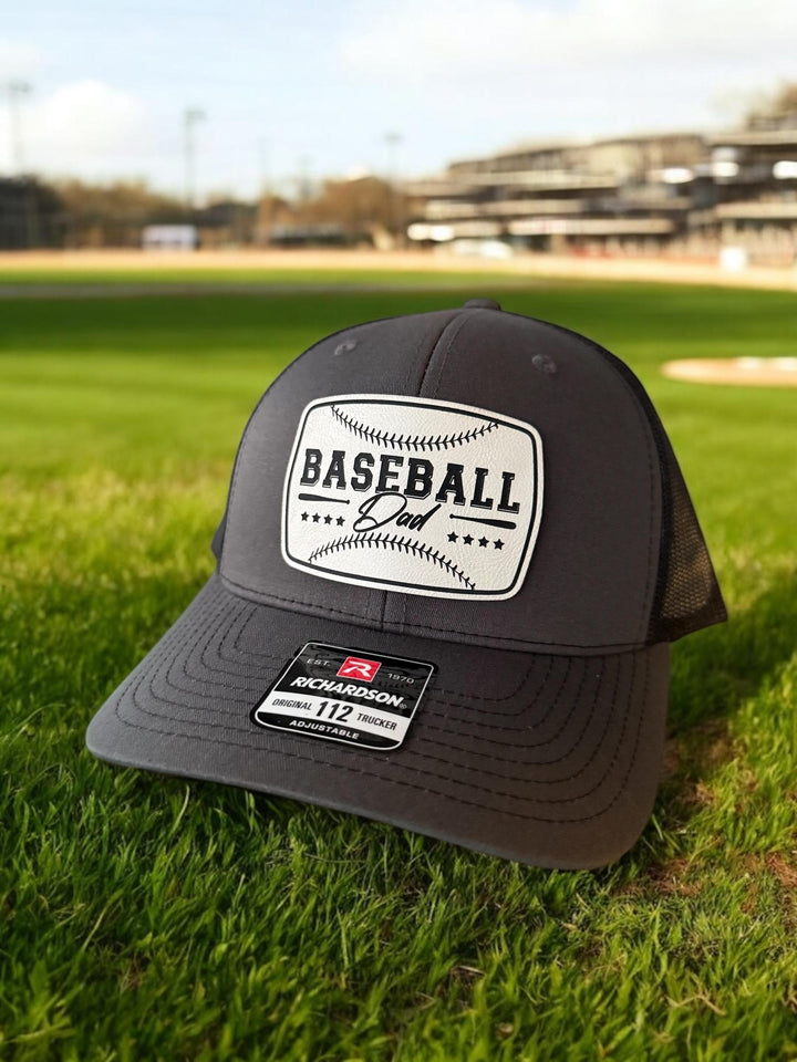 Baseball dad trucker hat by BubbleHead Ink