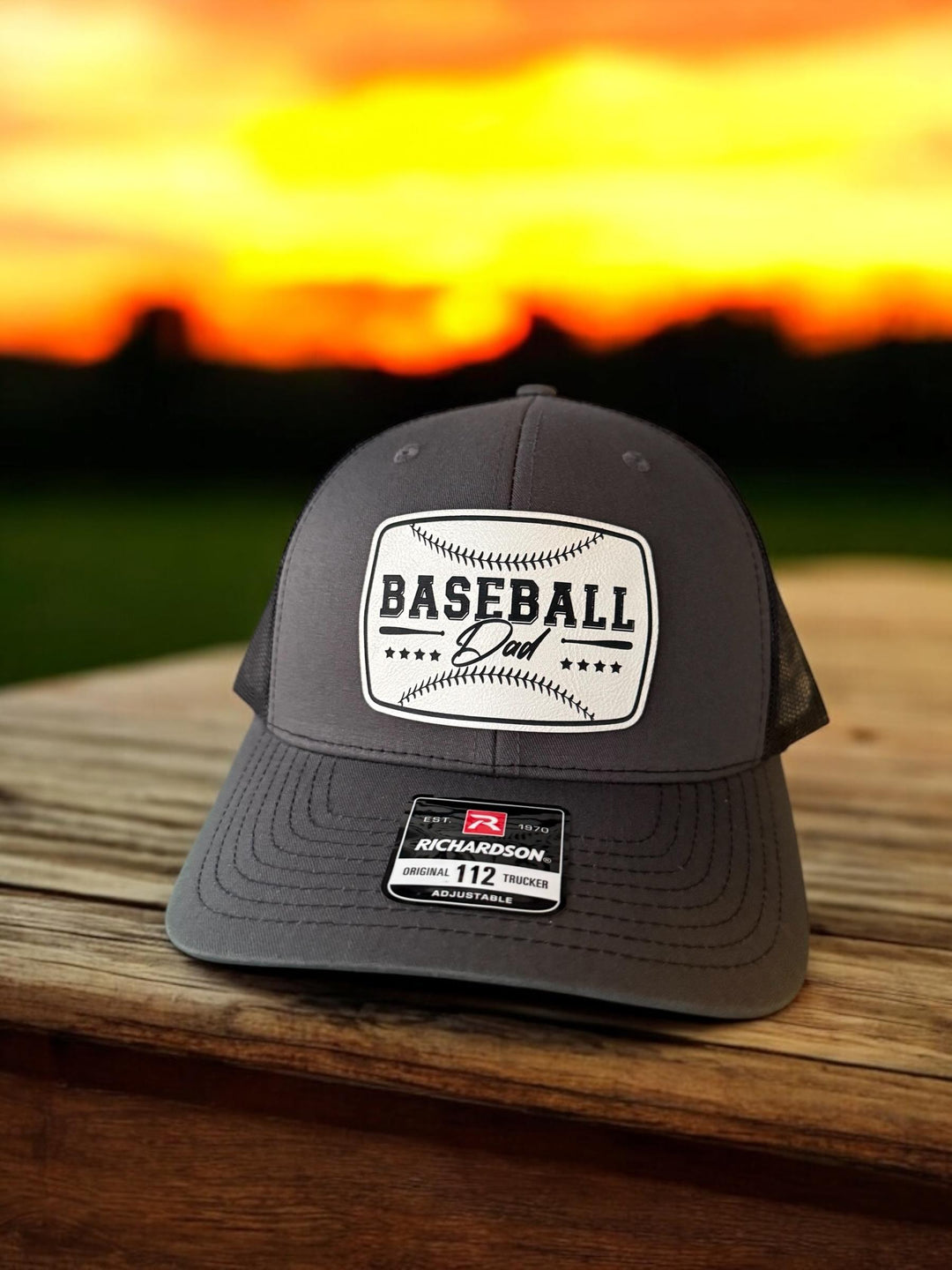 Baseball dad trucker hat by BubbleHead Ink