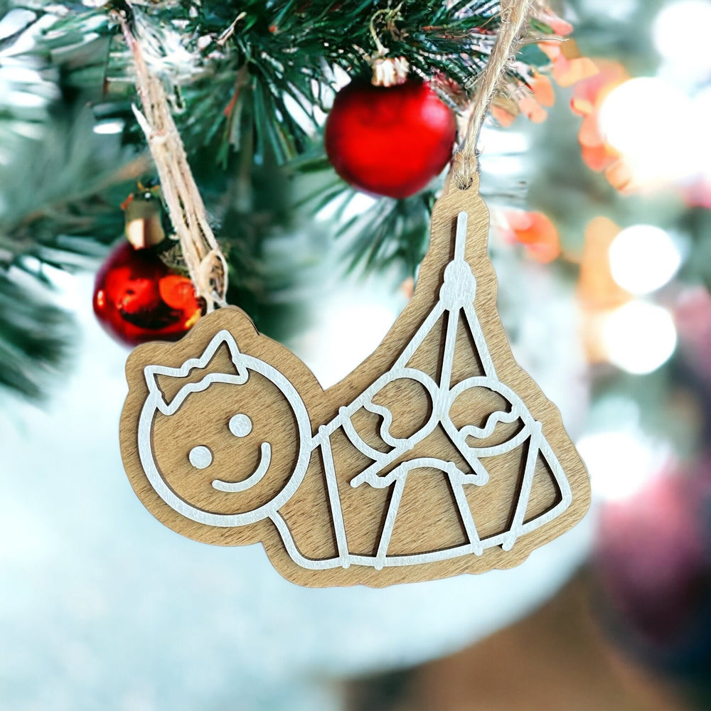 BDSM bondage naughty adult Christmas ornament by BubbleHead Ink