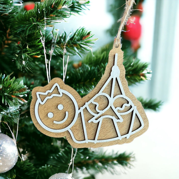 BDSM bondage naughty adult Christmas ornament by BubbleHead Ink