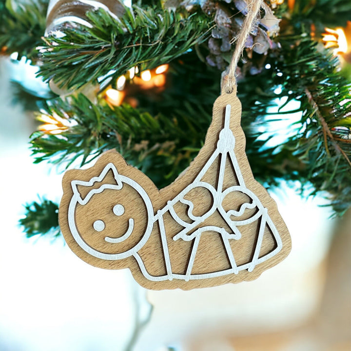 BDSM bondage naughty adult Christmas ornament by BubbleHead Ink