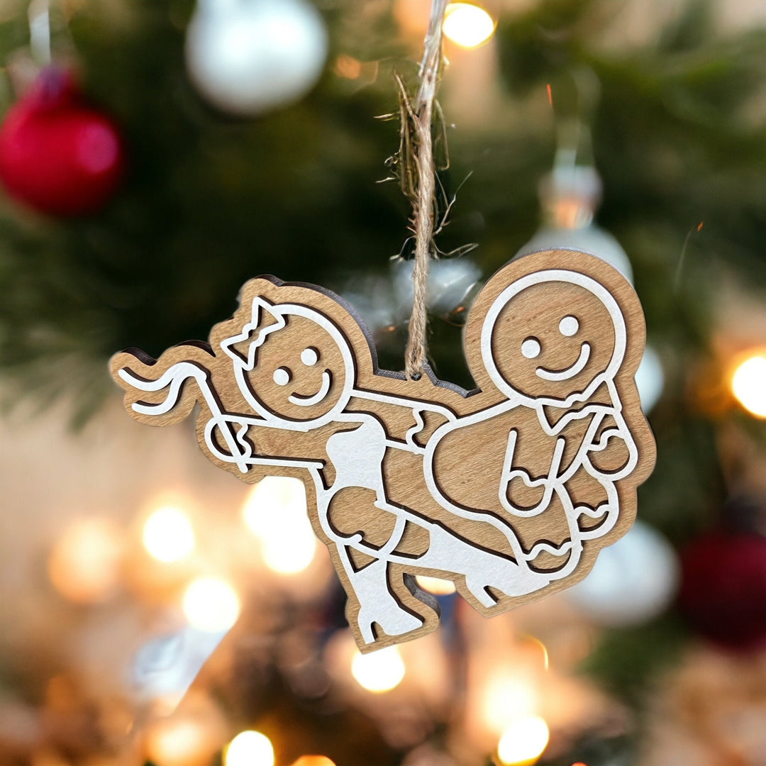 BDSM kinky funny adult Christmas ornament by BubbleHead Ink