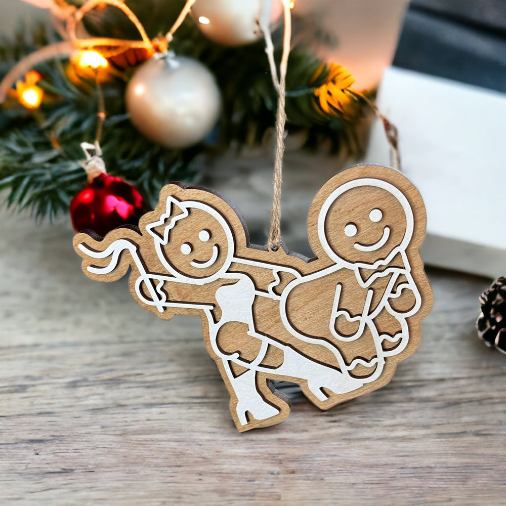 BDSM kinky funny adult Christmas ornament by BubbleHead Ink