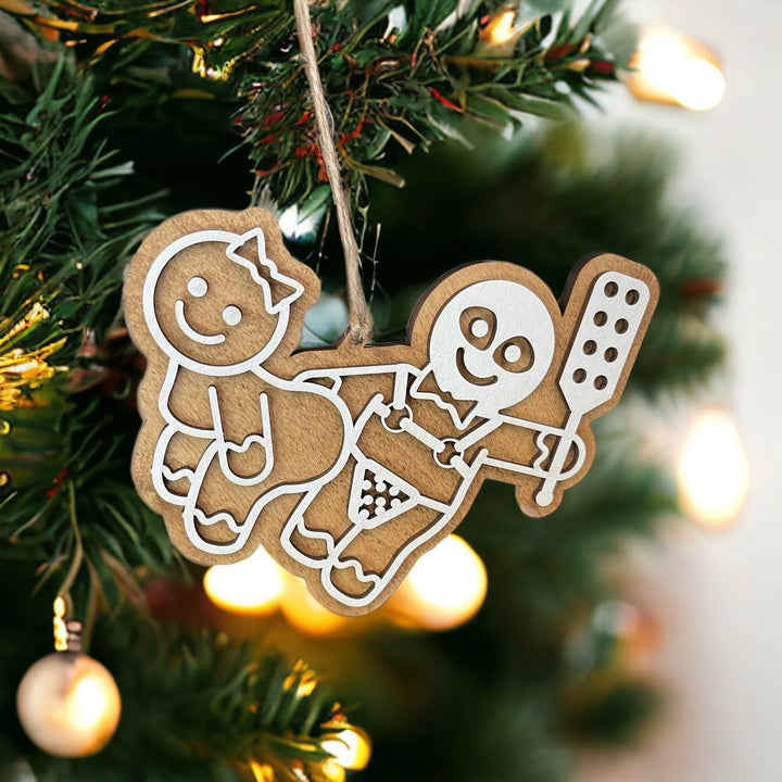 BDSM kinky funny adult Christmas ornament by BubbleHead Ink