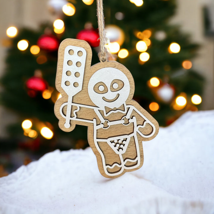 BDSM kinky funny adult Christmas ornament by BubbleHead Ink