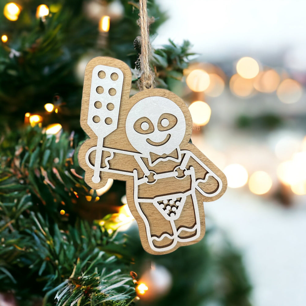 BDSM kinky funny adult Christmas ornament by BubbleHead Ink