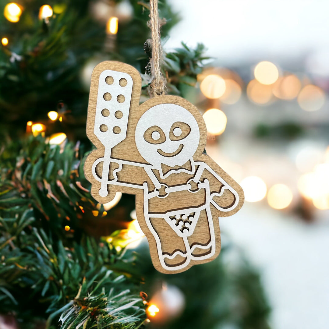 BDSM kinky funny adult Christmas ornament by BubbleHead Ink