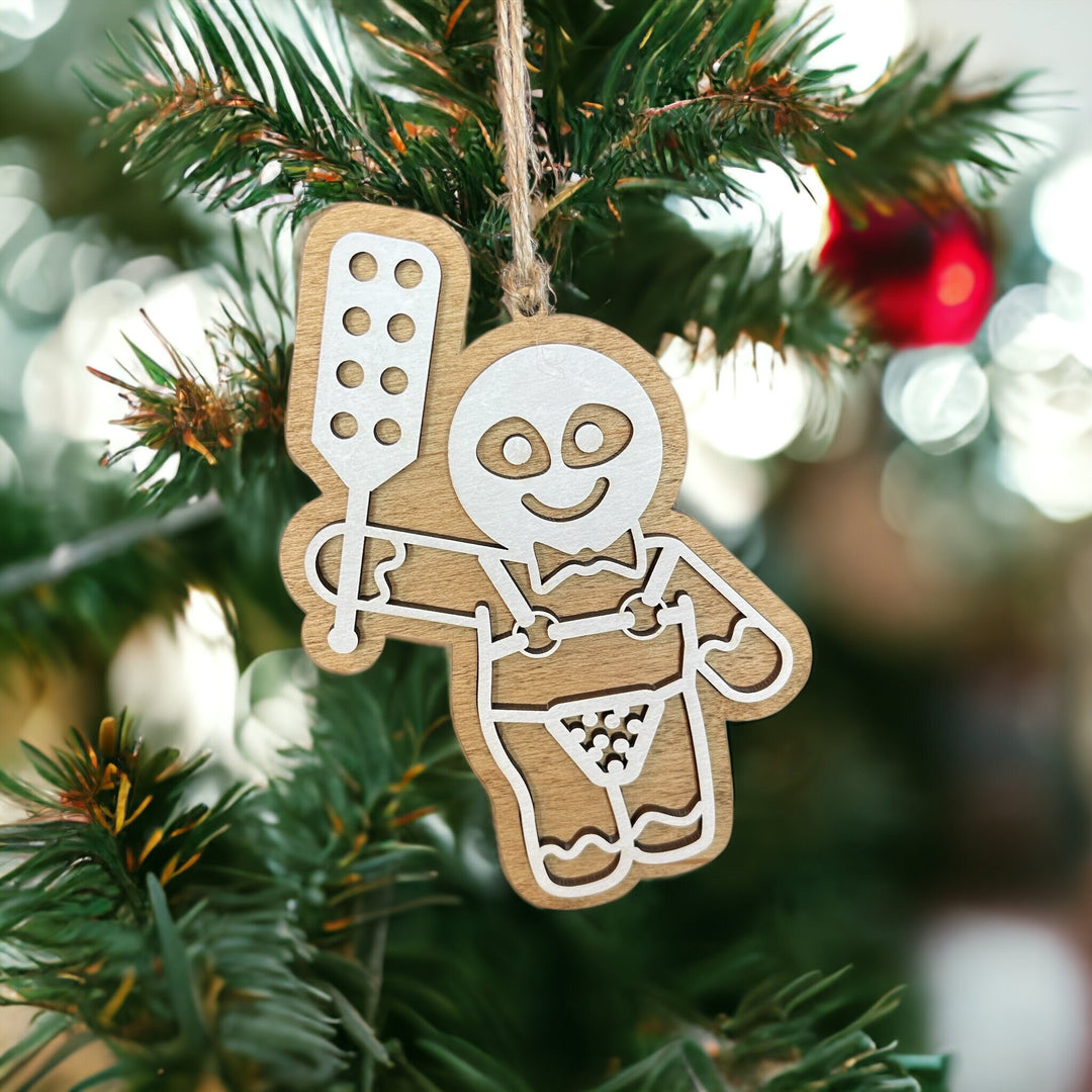BDSM kinky funny adult Christmas ornament by BubbleHead Ink