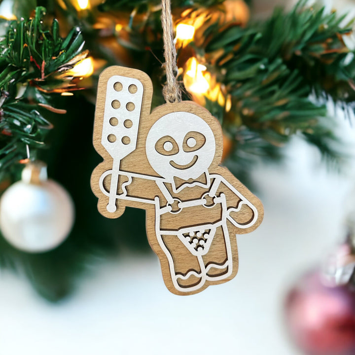 BDSM kinky funny adult Christmas ornament by BubbleHead Ink