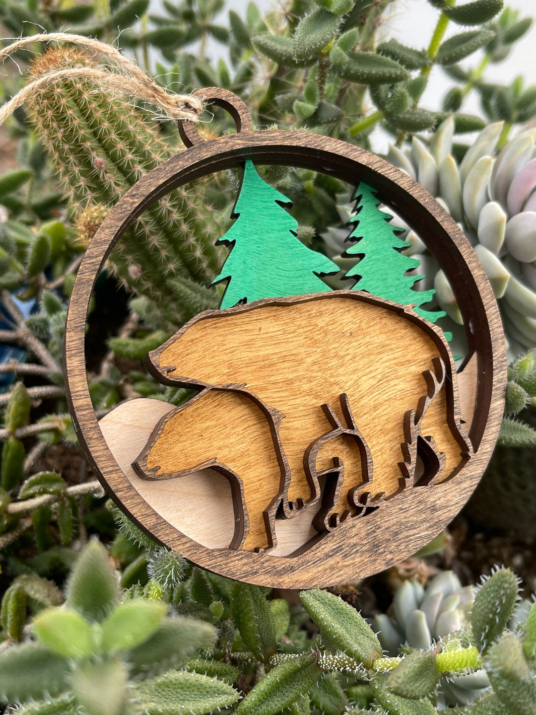 Bears Getting Down funny naughty couple Christmas ornament by BubbleHead Ink