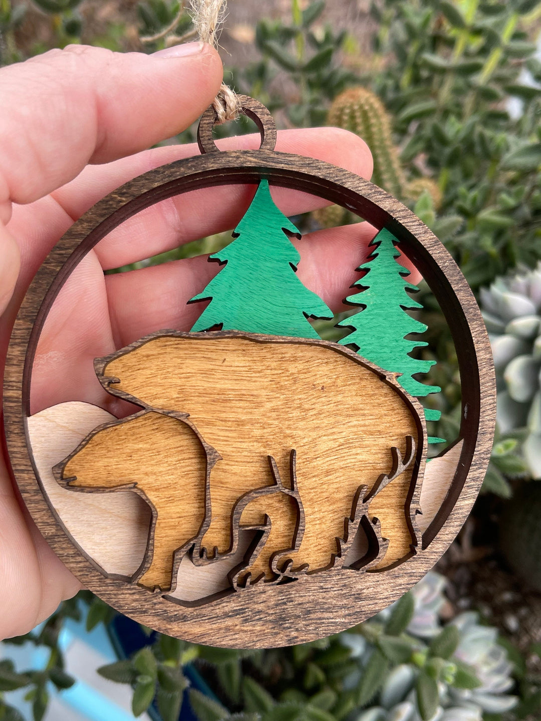 Bears Getting Down funny naughty couple Christmas ornament by BubbleHead Ink