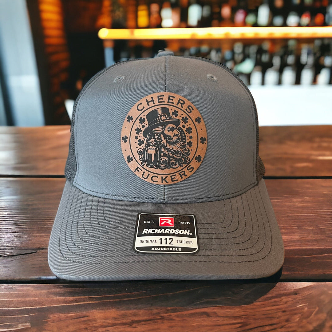 Cheers Fuckers St. Patrick's Day trucker hat by BubbleHead Ink