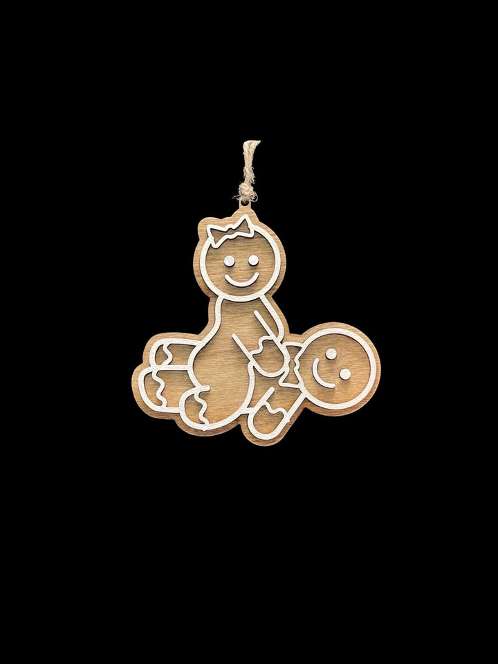 Cowgirl gingerbread naughty adult Christmas ornament by BubbleHead Ink