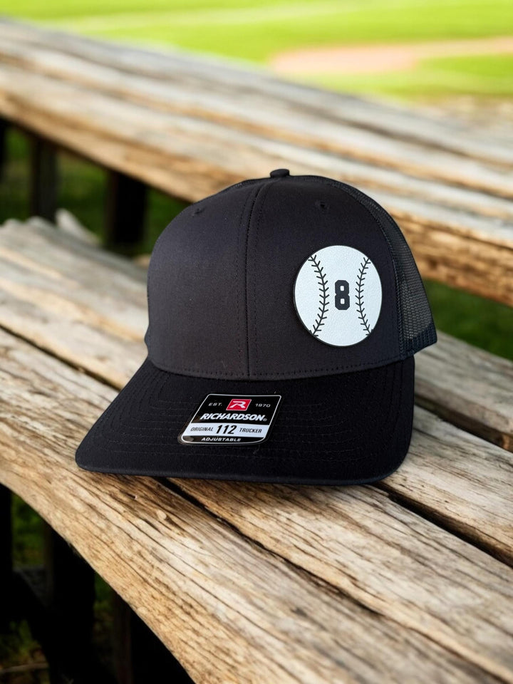 Custom baseball dad trucker hat by BubbleHead Ink
