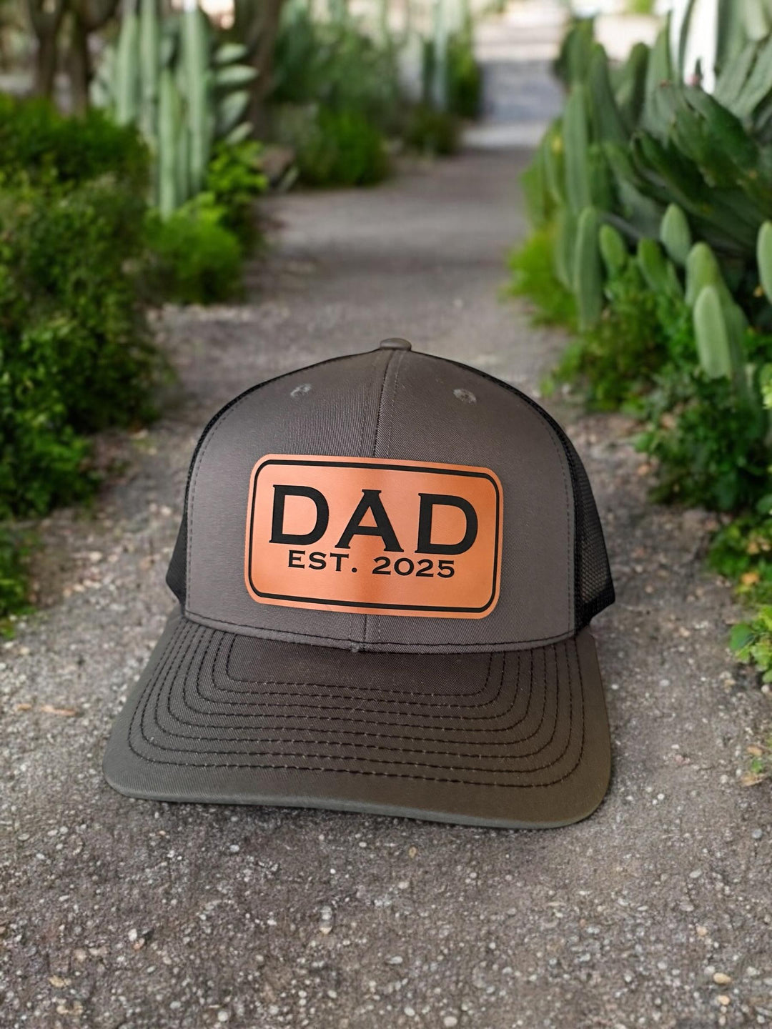 Personalized dad trucker hat with kids&