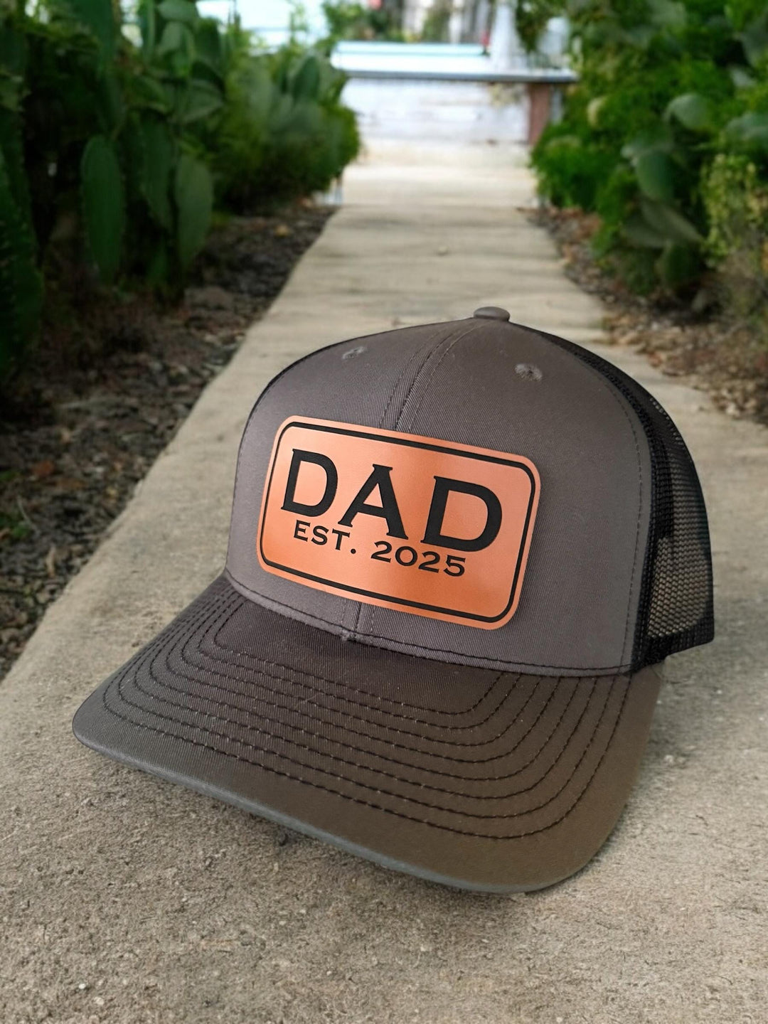 Personalized dad trucker hat with kids&