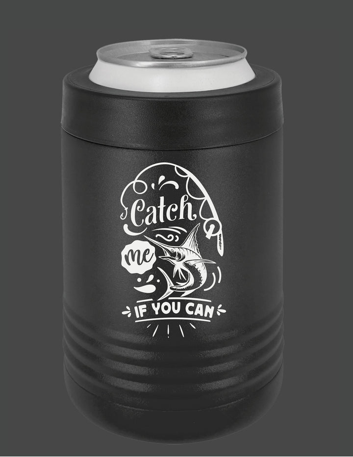 Custom engraved fishing beer can koozie personalized with name by BubbleHead Ink