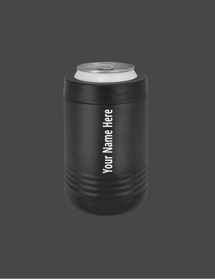 Custom engraved fishing beer can koozie personalized with name by BubbleHead Ink