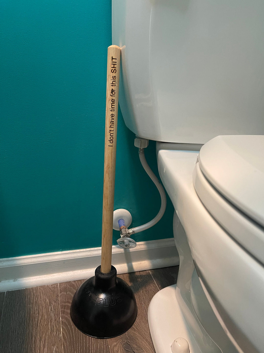 Custom engraved heavy duty plunger funny housewarming gift by BubbleHead Ink