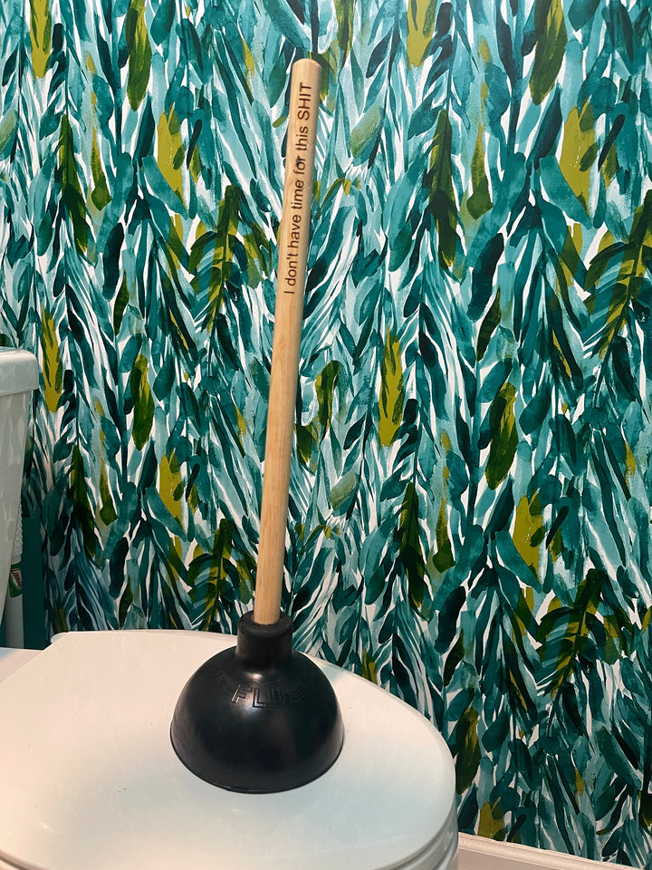 Custom engraved heavy duty plunger funny housewarming gift by BubbleHead Ink