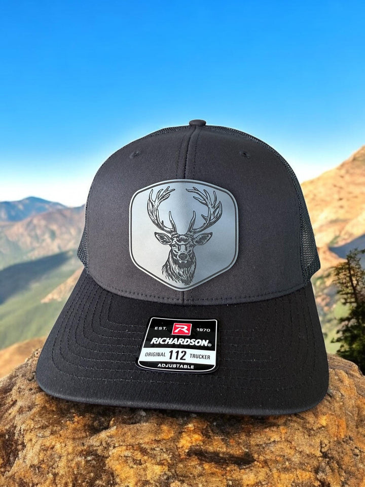 Deer hunting Richardson 112 trucker hat by BubbleHead Ink
