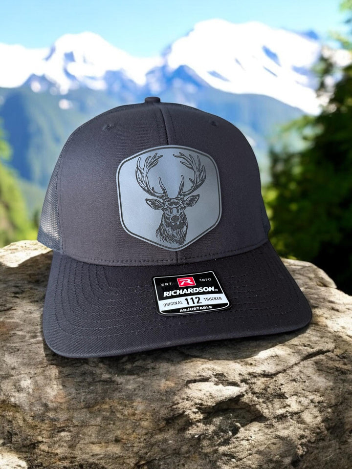Deer hunting Richardson 112 trucker hat by BubbleHead Ink
