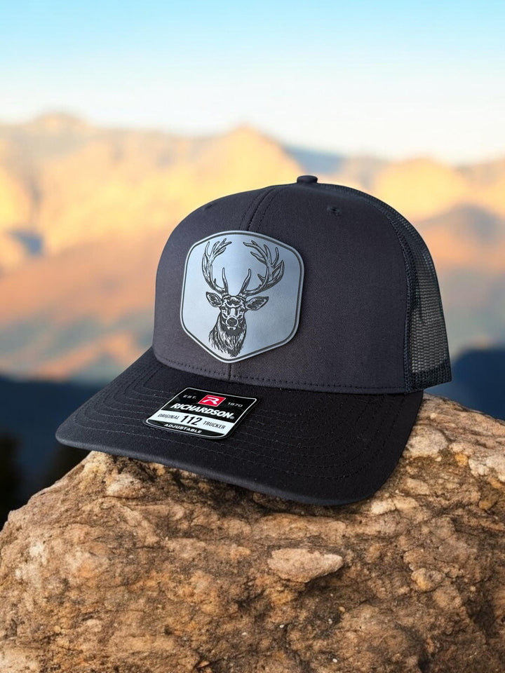 Deer hunting Richardson 112 trucker hat by BubbleHead Ink