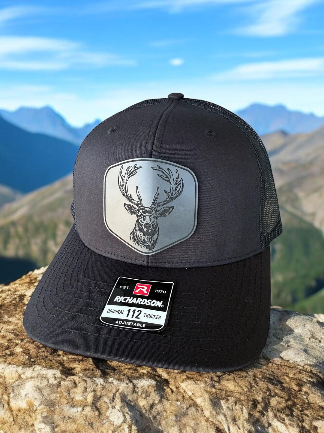Deer hunting Richardson 112 trucker hat by BubbleHead Ink