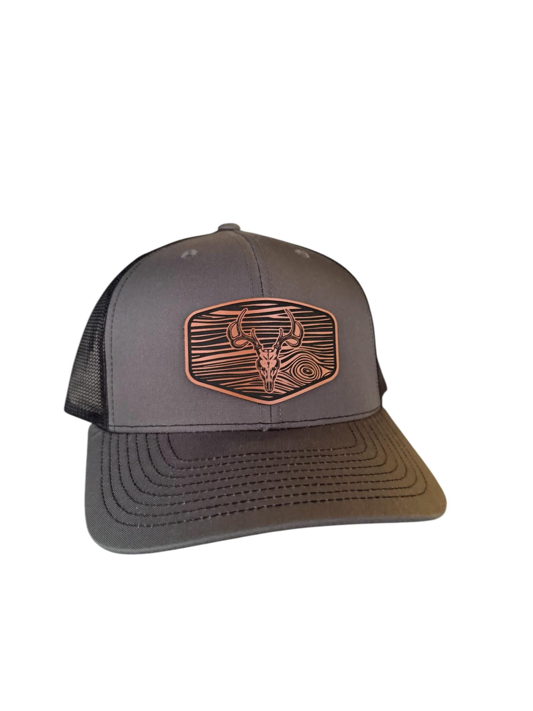 Deer skull hunting Richardson 112 trucker hat by BubbleHead Ink